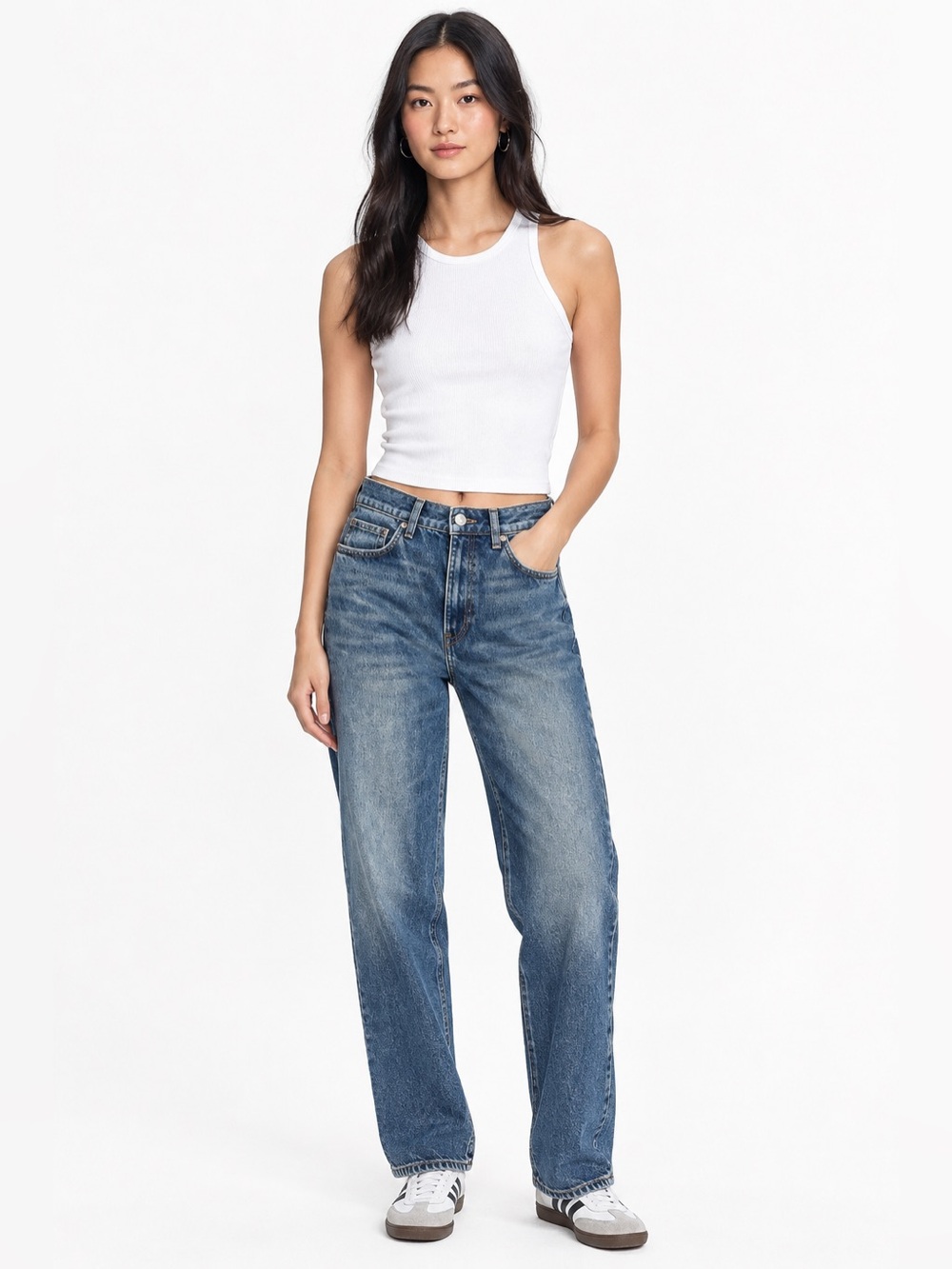 Zara Denim High Rise Wide Leg Jeans Women’s Size 12